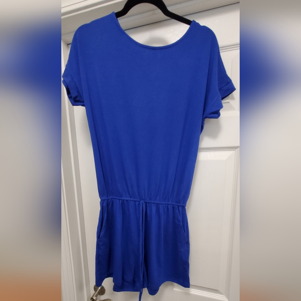 Royal blue women's romper size medium